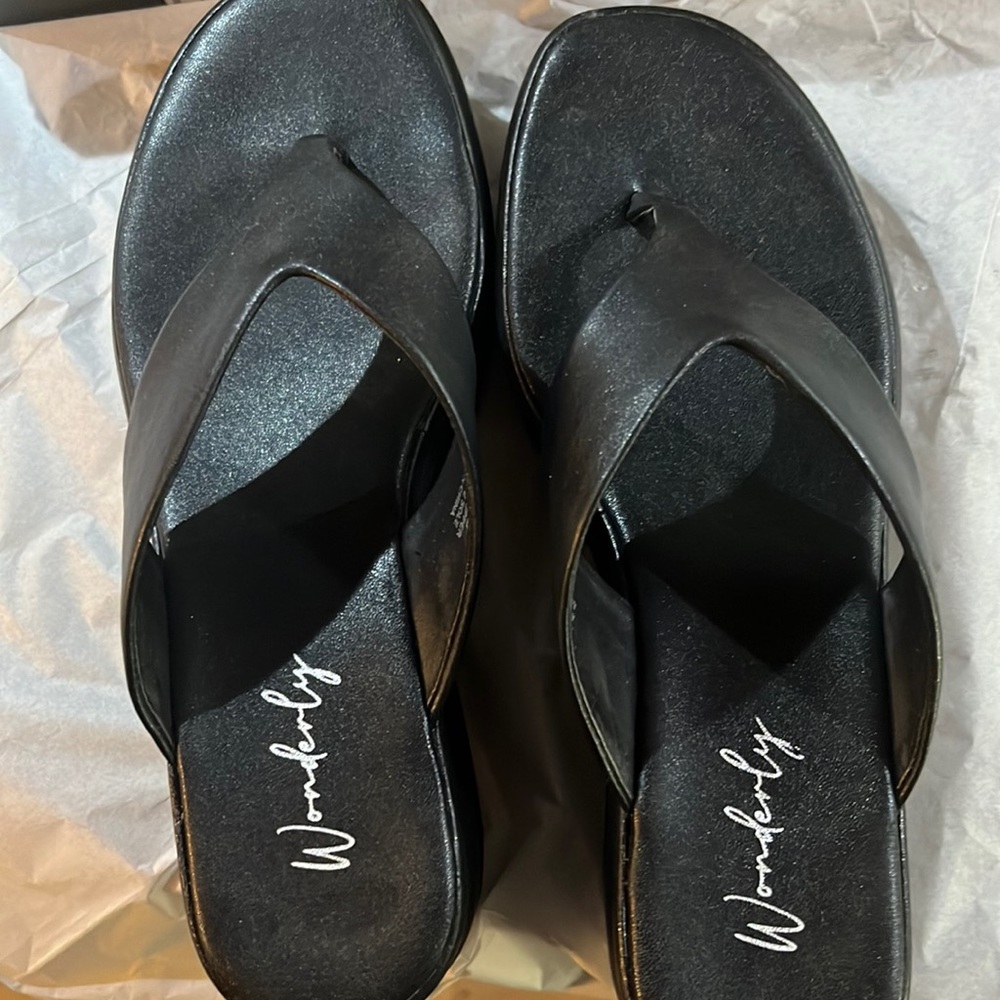 Wonderly Wedge Sandals . Worn once. Sz 7 1/2 Kept in Box.